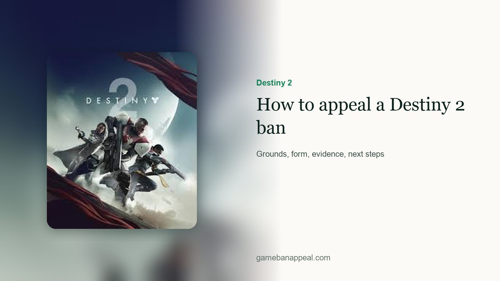 Destiny 2 artwork beside the title of the guide